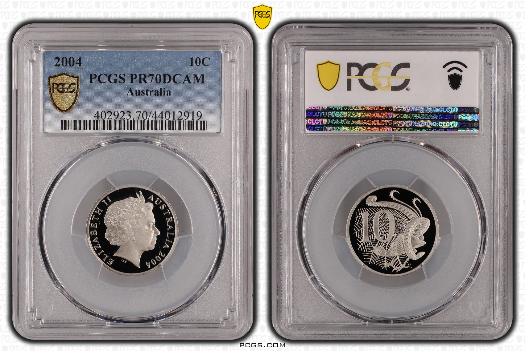 2004 Australia Ten Cent, 10c PCGS - PR70DCAM POP 26/0 -919