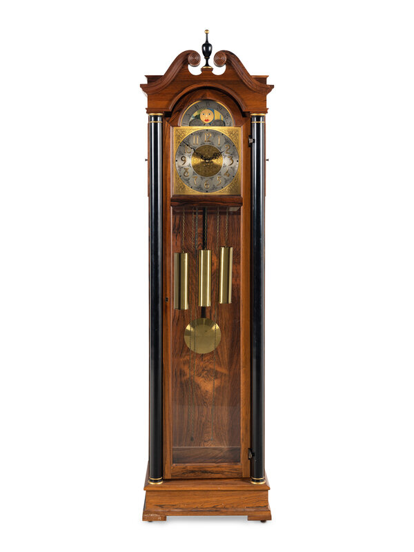 A Colonial Manufacturing Co. Mahogany Tall Case Clock