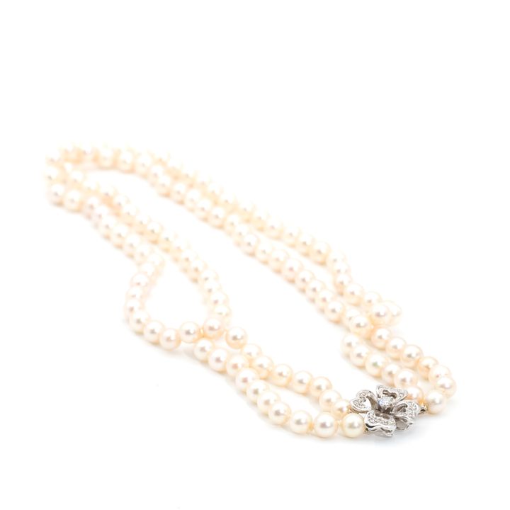 Pearl & 14ct Gold Necklace 84.0g
