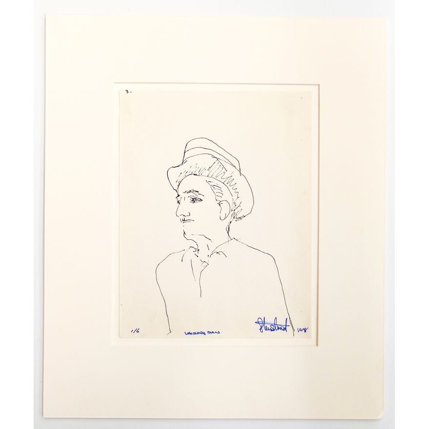 Jay Steensma ''Visionary Man'' S/N 1978 Lithograph Matted 17.75''x15''.