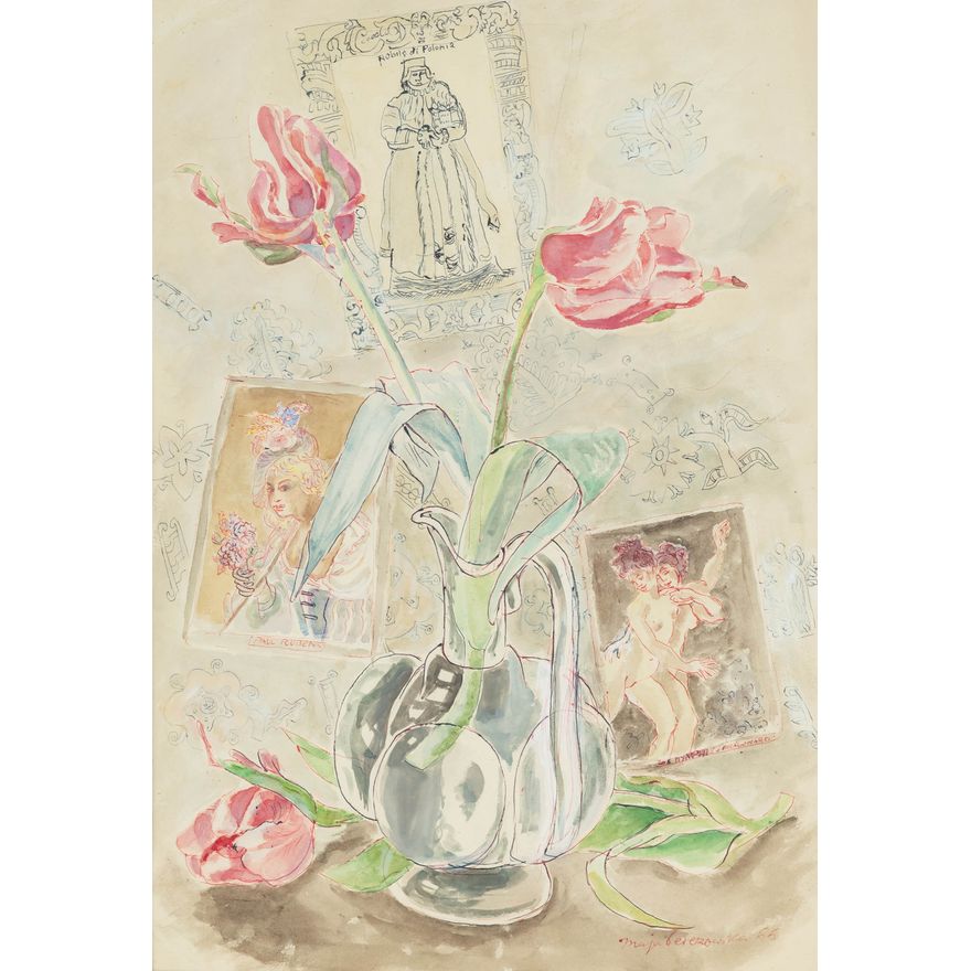 Maja Berezowska | Kompozycja z tulipanami, 1966 r.