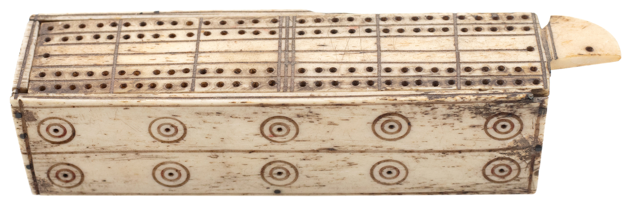 France, Napoleonic Prisoner-of-War, Bone Games Box, c.1810, VGC