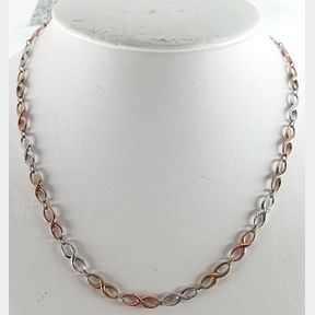 9CT GOLD PLATED STERLING SILVER INFINITY NECKLACE - 51929/10119