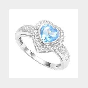 Blue Square Gemstone Ring For Lady Bridal Wedding Jewelry - Blue - L 1/2 - Bar 9902001411445-51748/6331 SN B1 (S5)