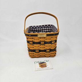 Longaberger 1999 Collectors Clue Two Pie Basket with Pie Plate