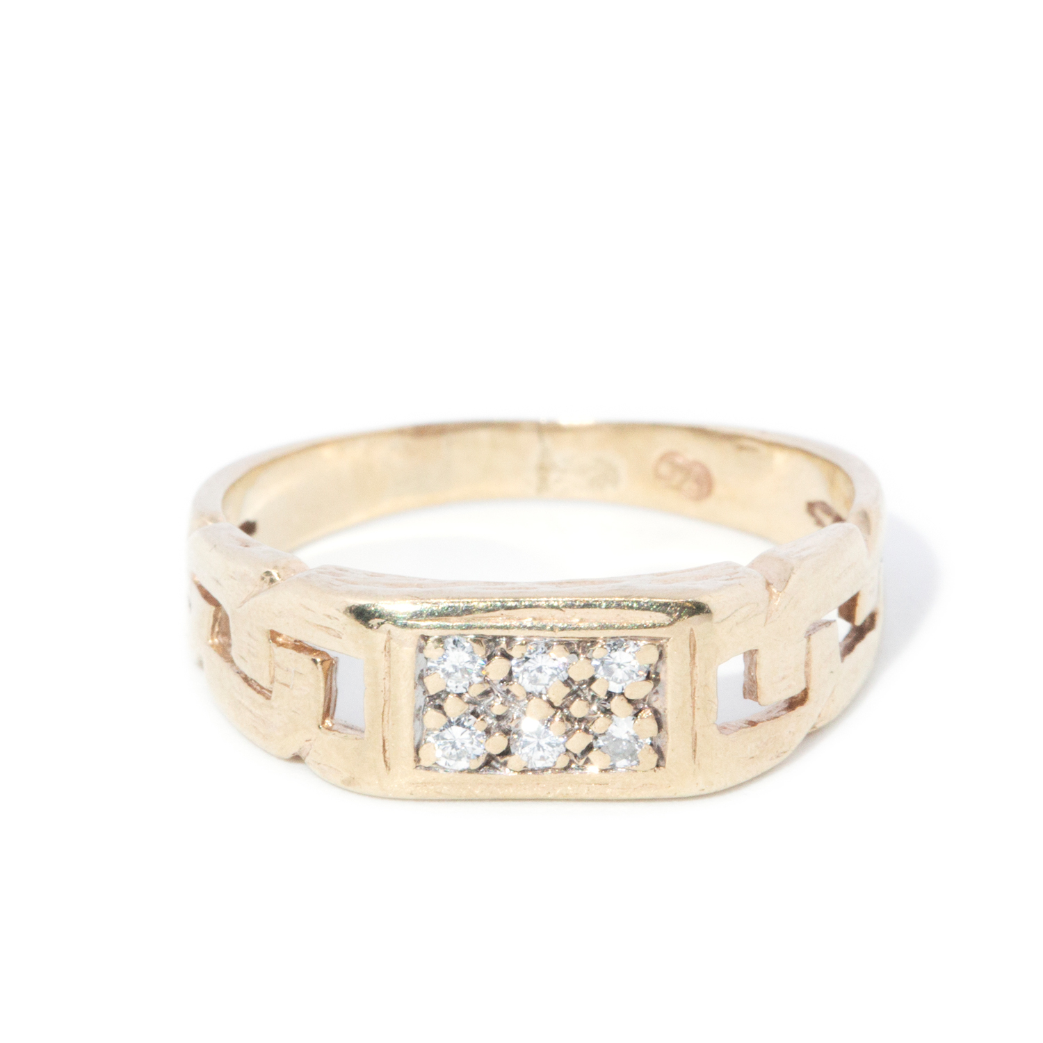 9ct Gold Diamond Signet Ring