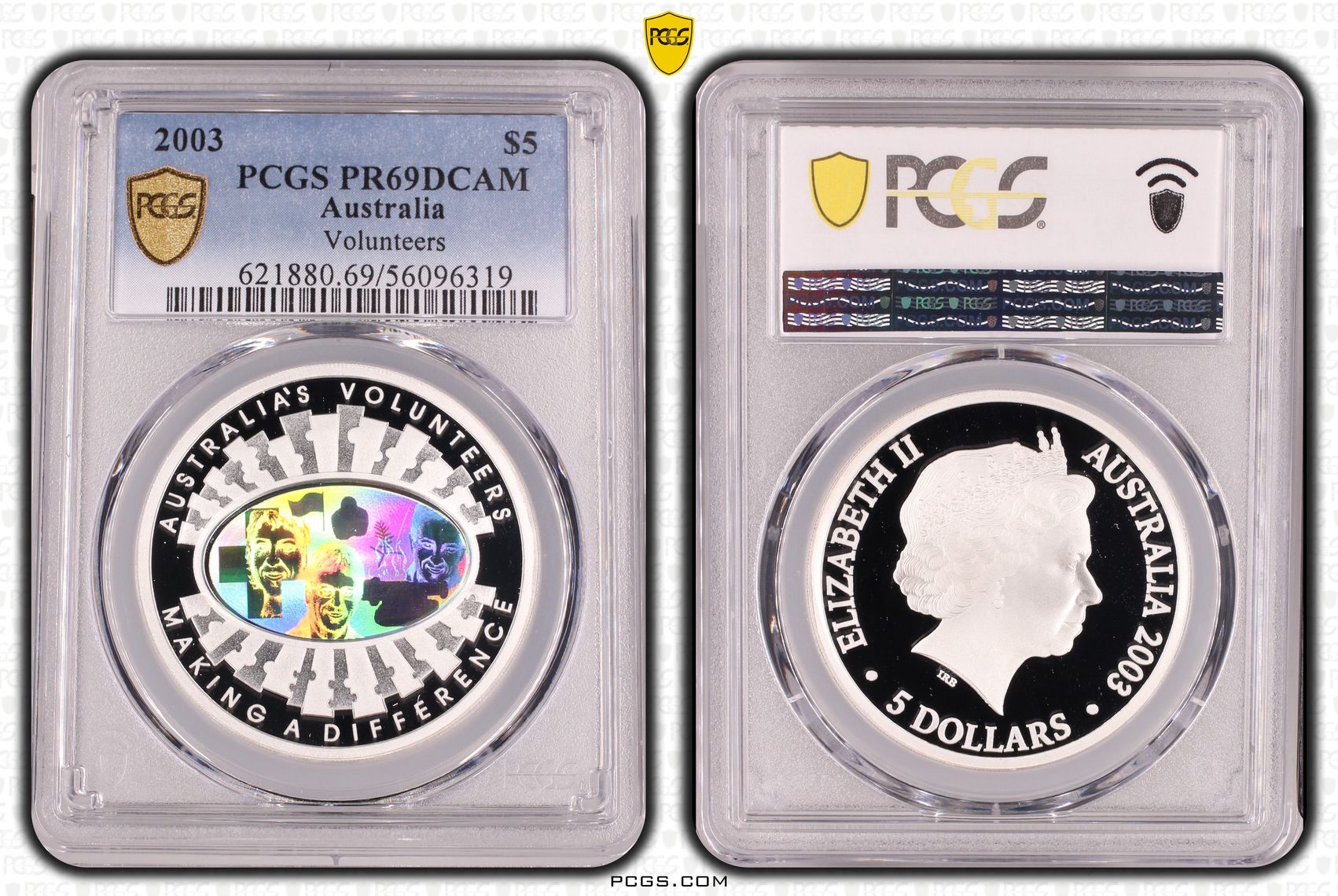 Volunteers, Five Dollar, 2003, PCGS PR69DCAM