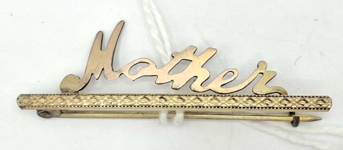 1070 · 9CT SILVER LINED MOTHER BROOCH