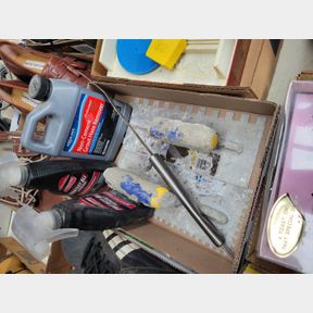 Vinyl protector, tile tools and wedding glasses