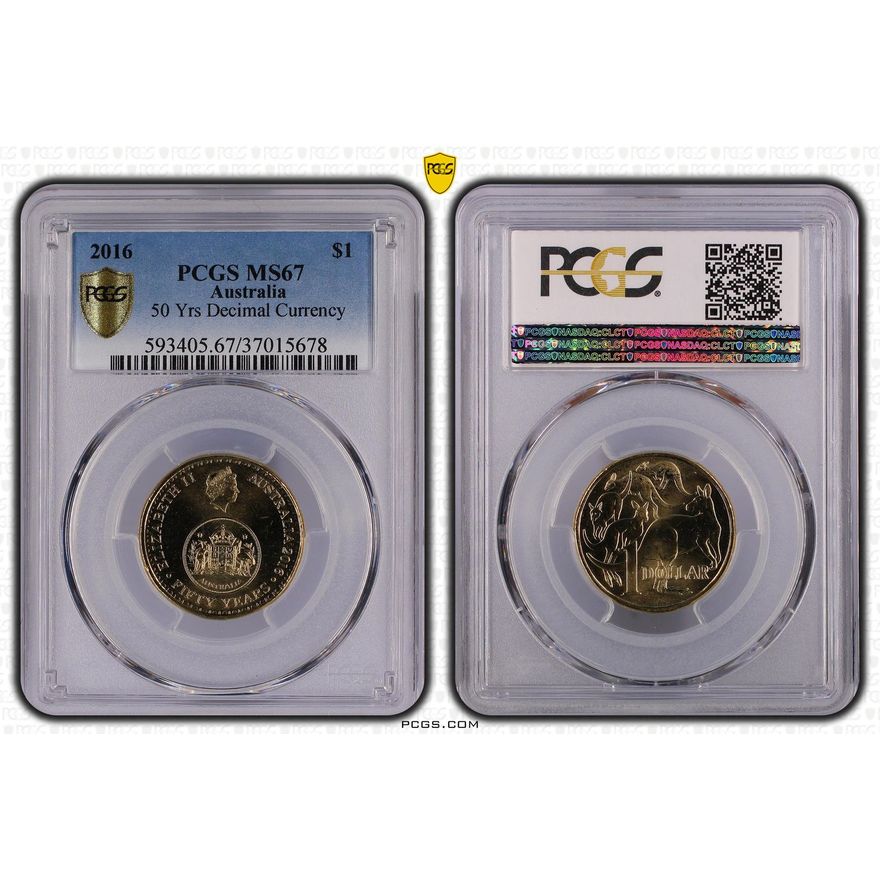 50 Yrs Decimal Currency, One Dollar, 2016, PCGS MS67