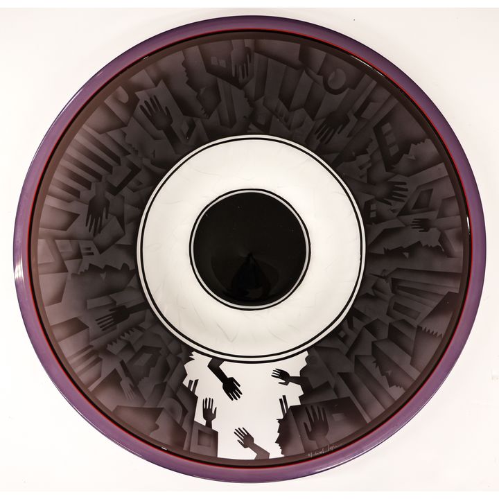 Michael Joplin ''Jazz City Platter'' Glass