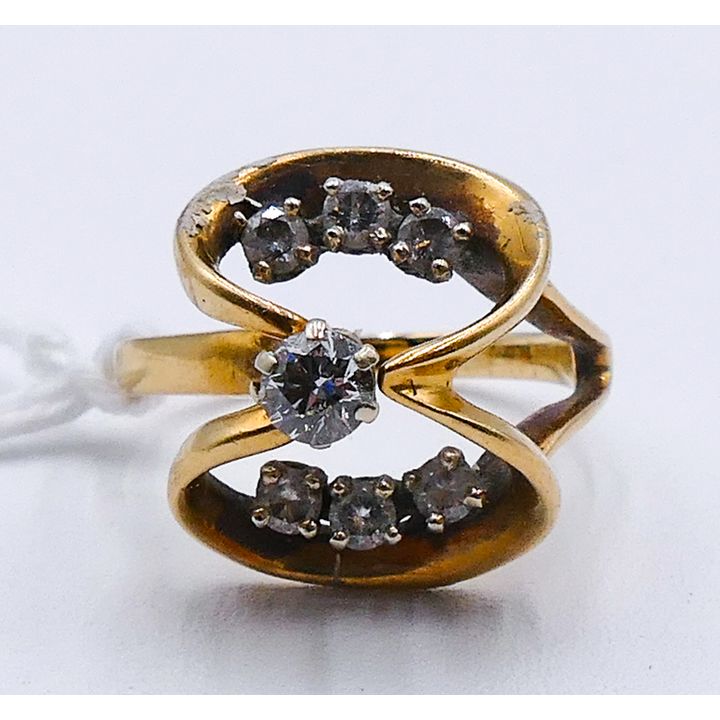 Ladies .8ctw Diamond 14k Ring Size 6 - 5 Grams