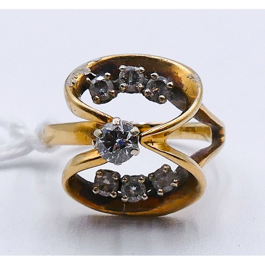 Ladies .8ctw Diamond 14k Ring Size 6 - 5 Grams