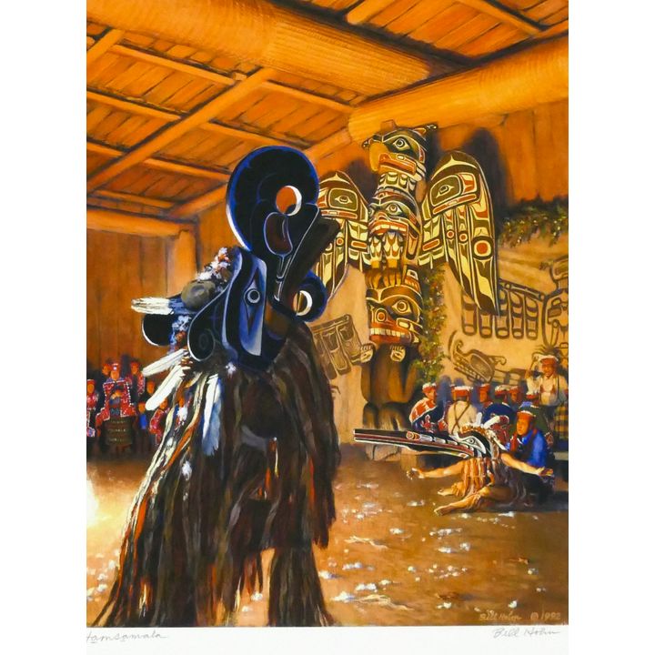 Bill Holm ''Hamsamala'' (Dance) Signed Print Framed 24''x18.5''