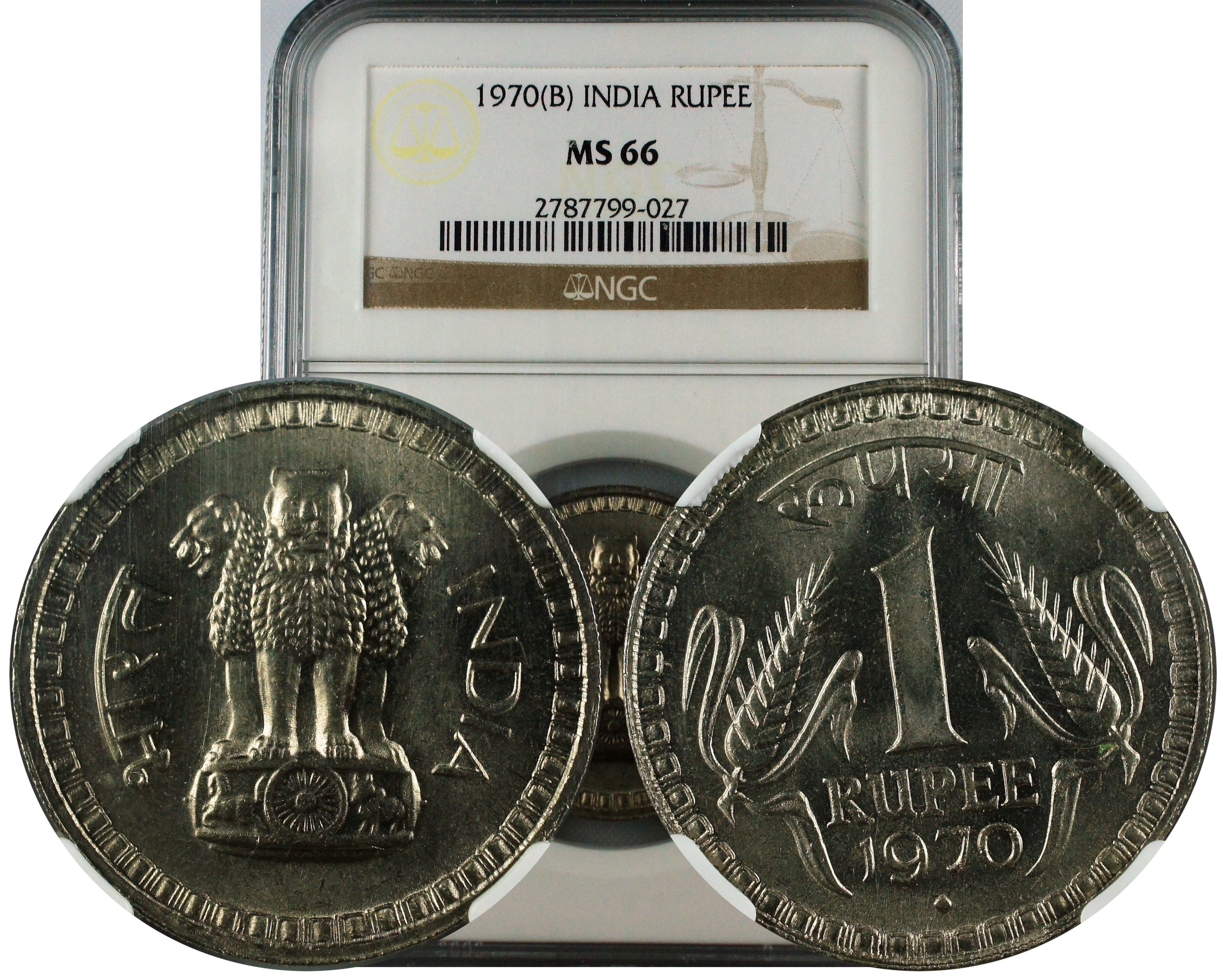 Republic of India 1970 B Rupee MS66