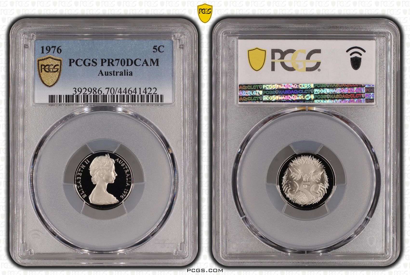 1976 Australia Five Cent, 5c PCGS - PR70DCAM POP 23/0 -422