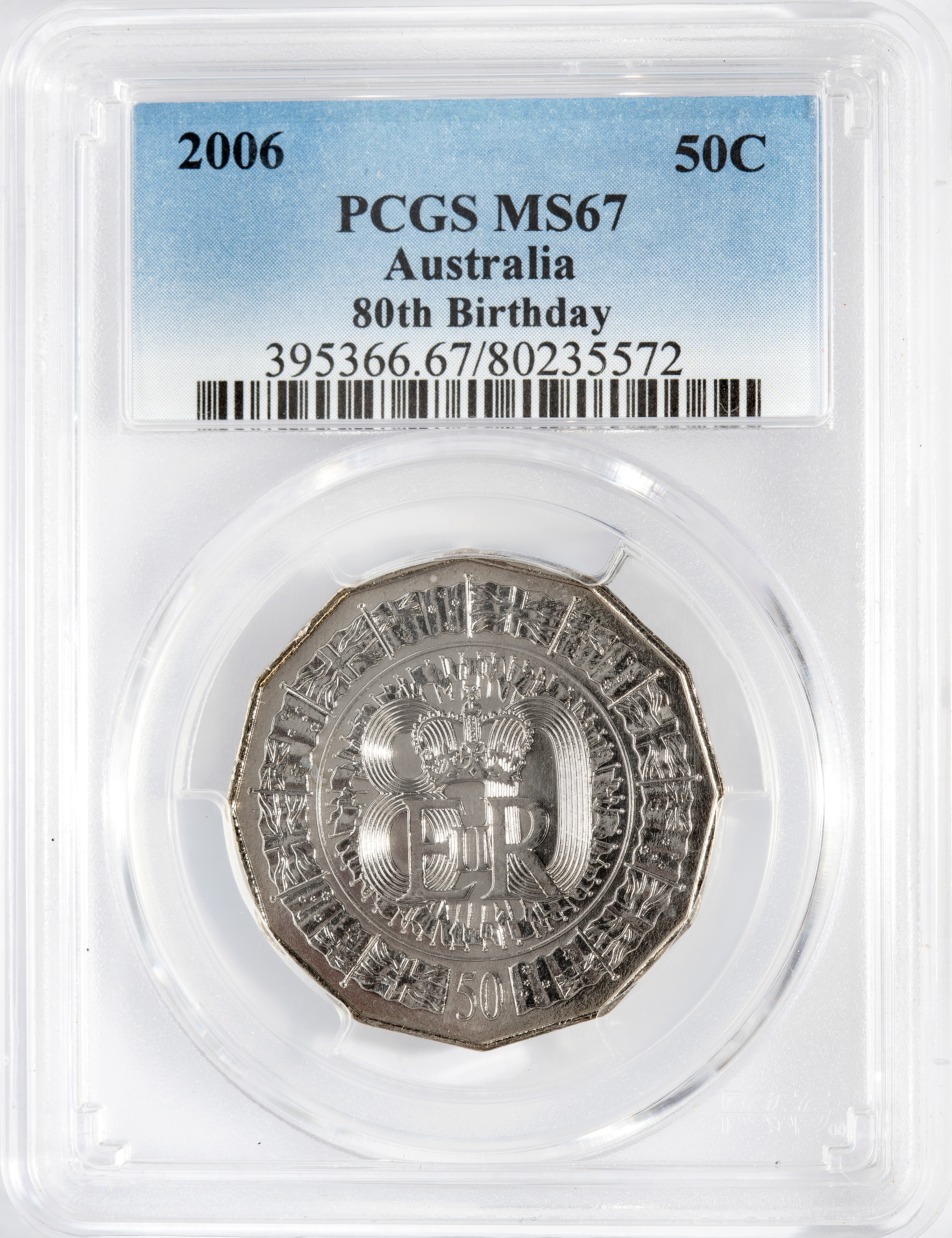 80th Birthday, Fifty Cent, 2006, PCGS MS67