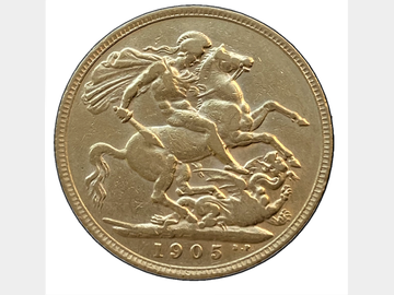 1905 EDWARD VII LONDON MINT GOLD SOVEREIGN