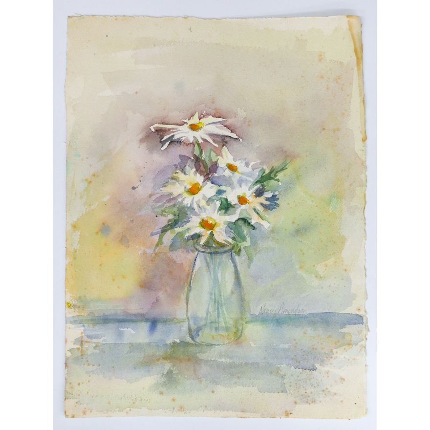 Nancy Amondson ''Daisies'' Watercolor 15''x11''