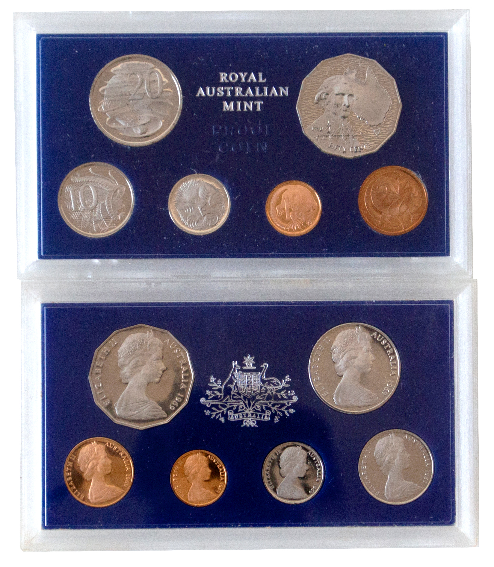 Accumulation, Elizabeth II, Proof Set, 1969 & 1970, aFDC