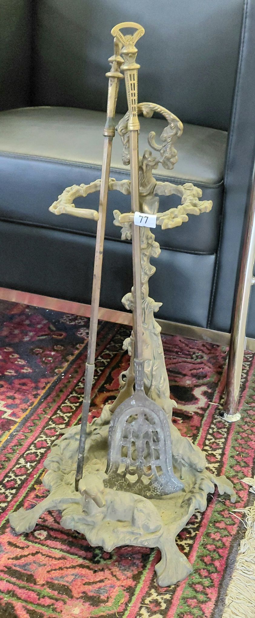 77 · VINTAGE FIRE TOOL STAND