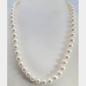48CM CULTIVATED PEARL NECKLACE WITH YELLOW GOLD CLASP - 51543/92