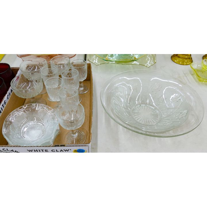 Box Vintage Iris Glasses & Bowl