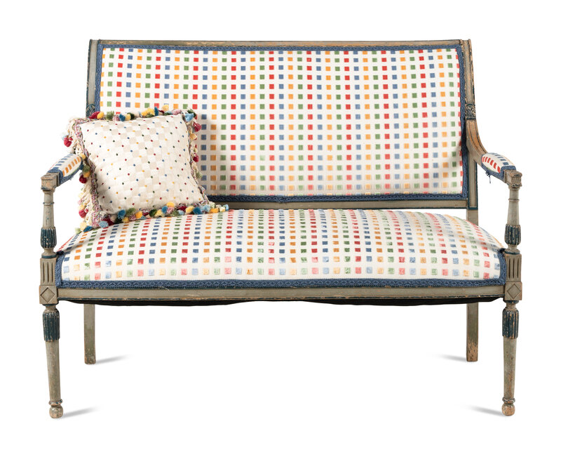 A Directoire Style Painted Settee