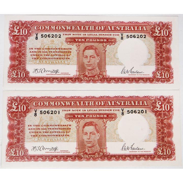 Armitage/McFarlane, Ten Pounds, 1943, aUNC
