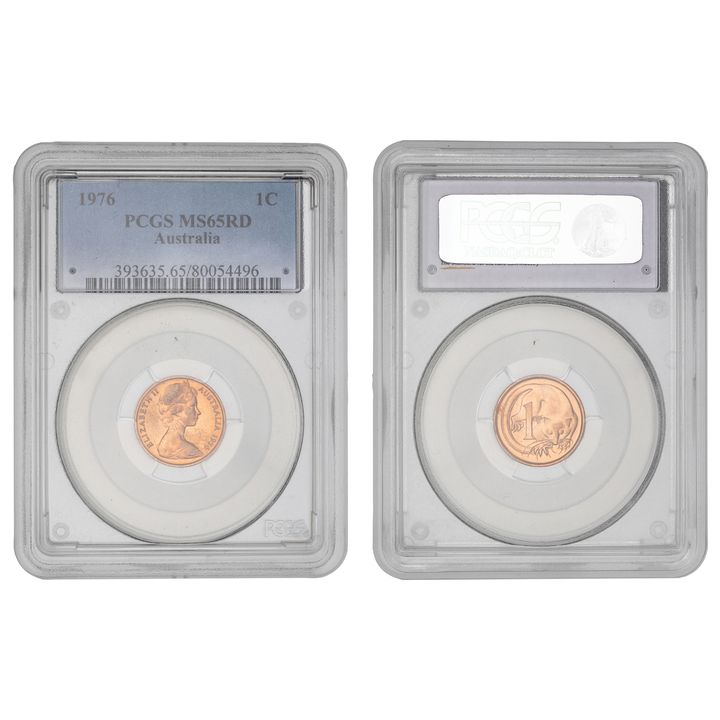 Elizabeth II, One Cent, 1976, PCGS MS65RD