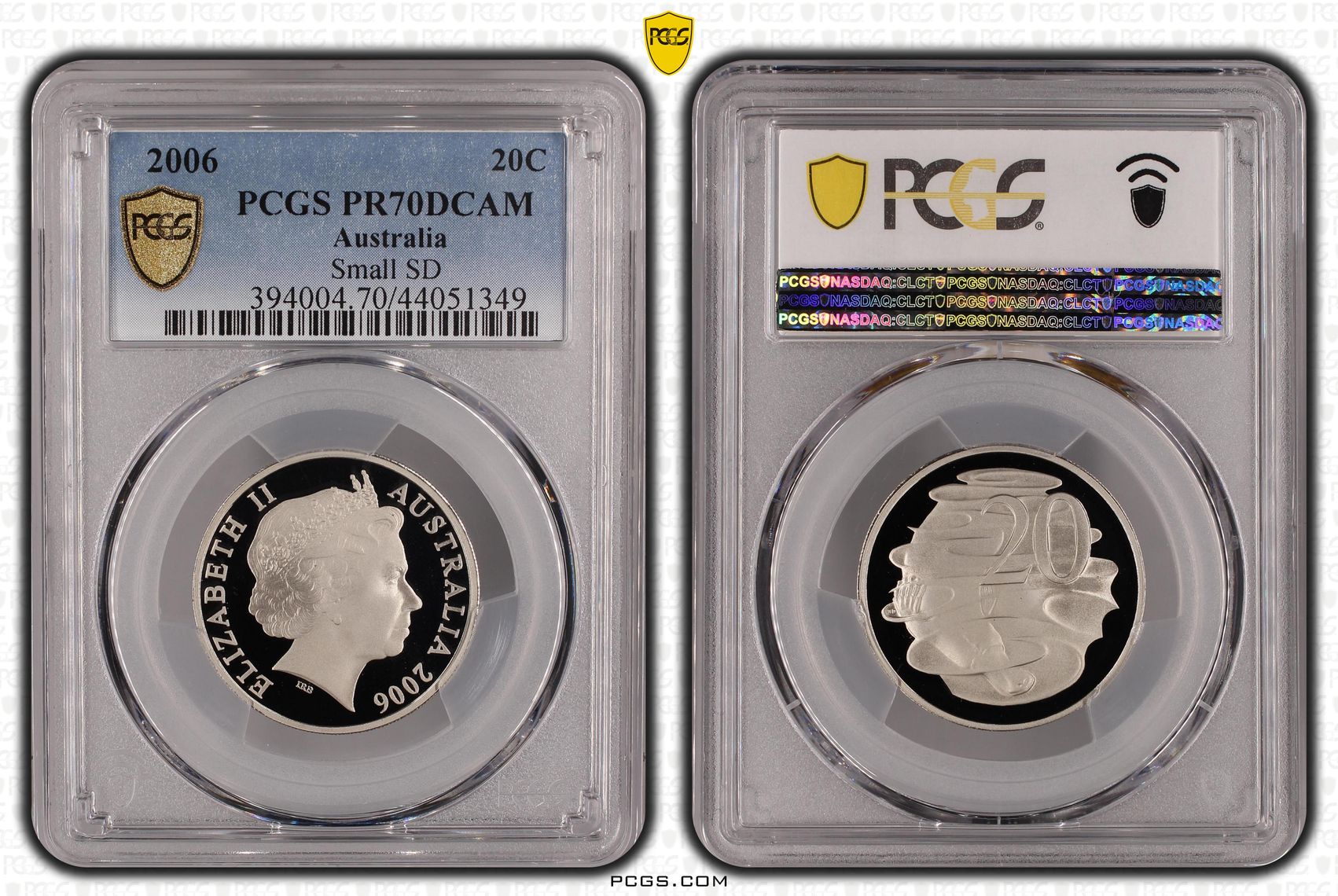 2006 Australian Twenty Cent, 20c Proof Small SD PCGS - PR70DCAM POP 36/0 -349