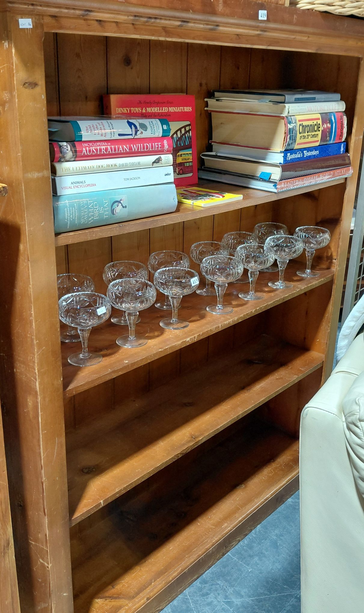 419 · SOLID PINE BOOKCASE