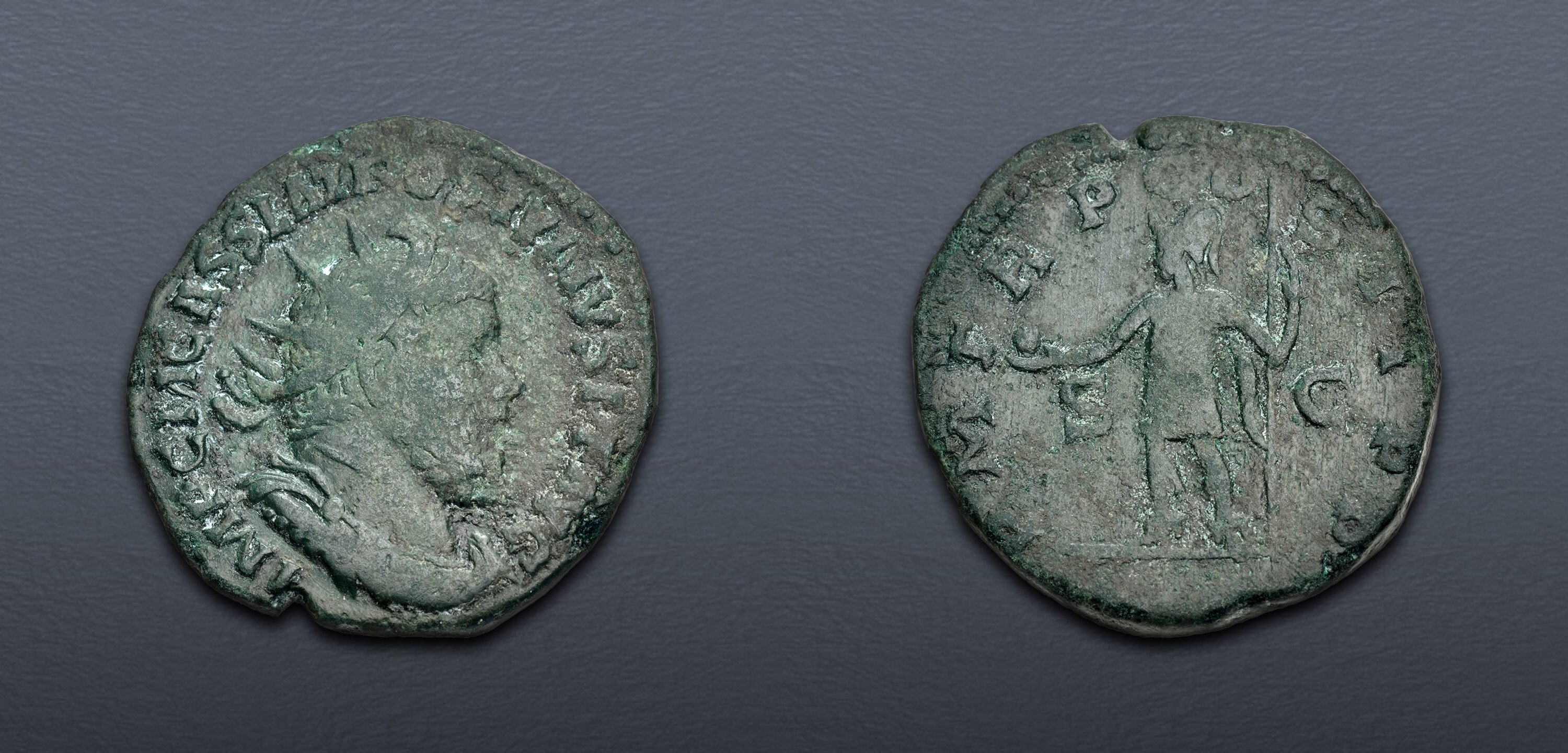 Postumus. Romano-Gallic Emperor, AD 260-269. Æ Double Sestertius (30mm ...