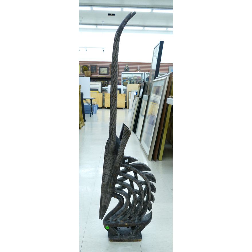 African Bambara Chiwara Antelope Wood Carving 43''