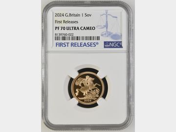 2024 PROOF GOLD SOVEREIGN PF70 UCAM TOP POP!