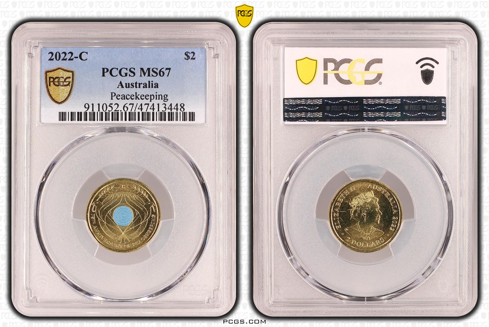Peacekeeping Colorized , Two Dollar, 2022-C, PCGS MS67