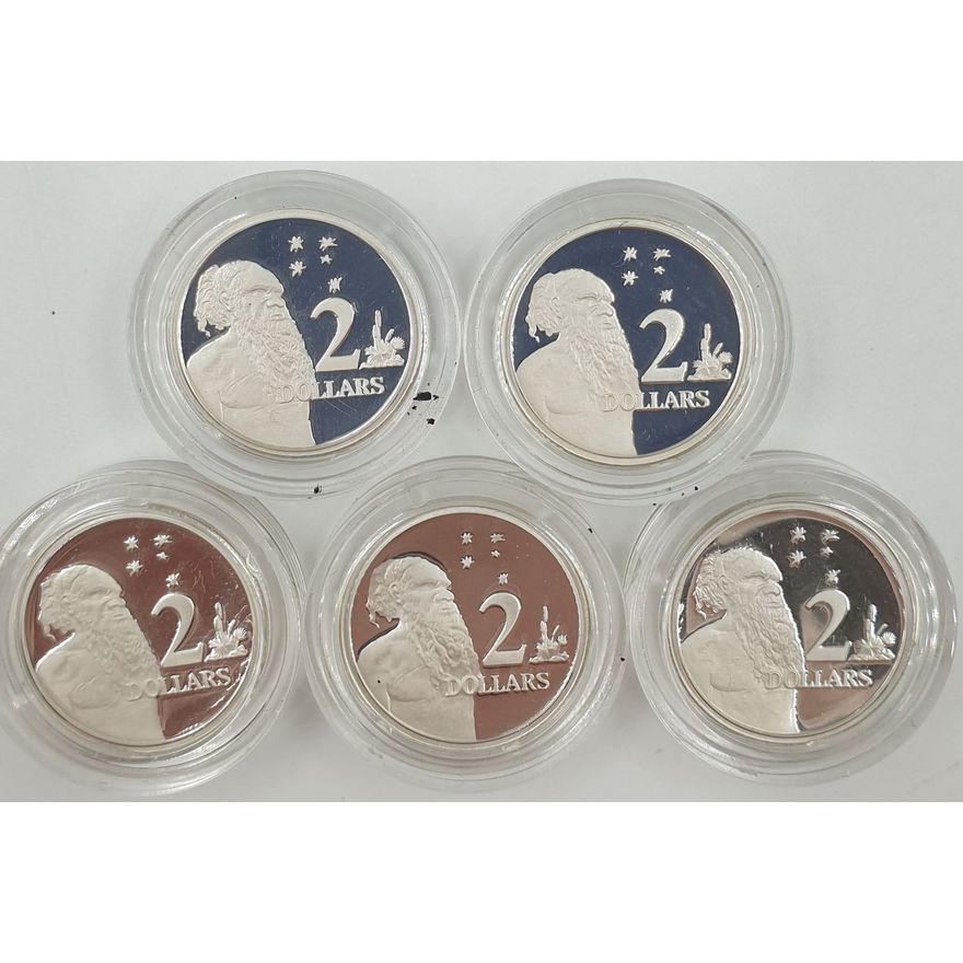 Aus. Silver $2 Coins (x5)