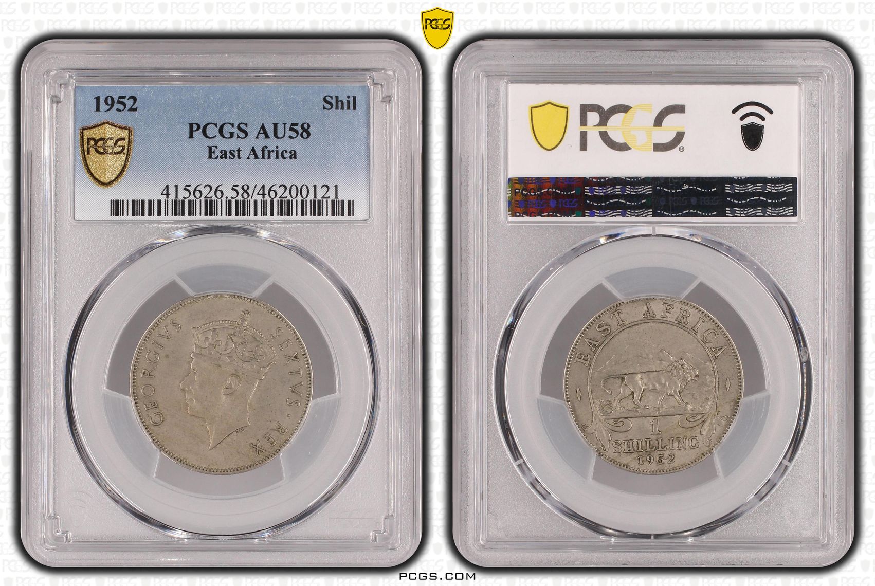 East Africa, Shilling, 1952, PCGS AU58