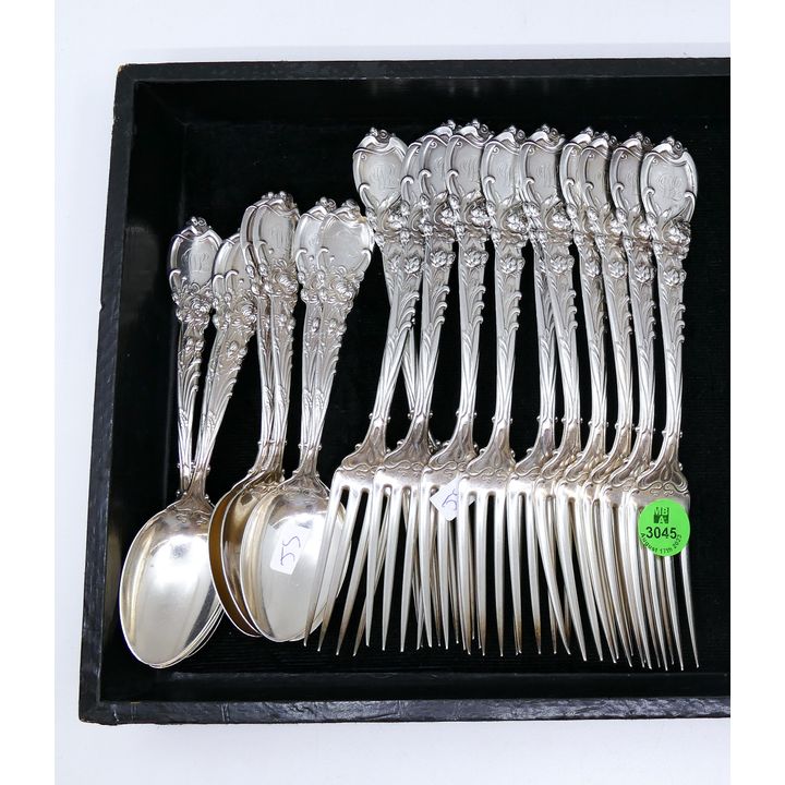 18pc Reed & Barton ''La Parisienne'' Sterling Forks and Spoons