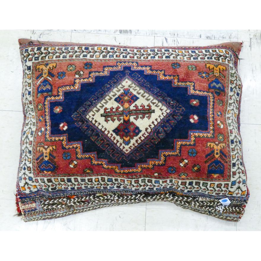 Semi Antique Beluch Medallion Large Rug Pillow 23''x30''