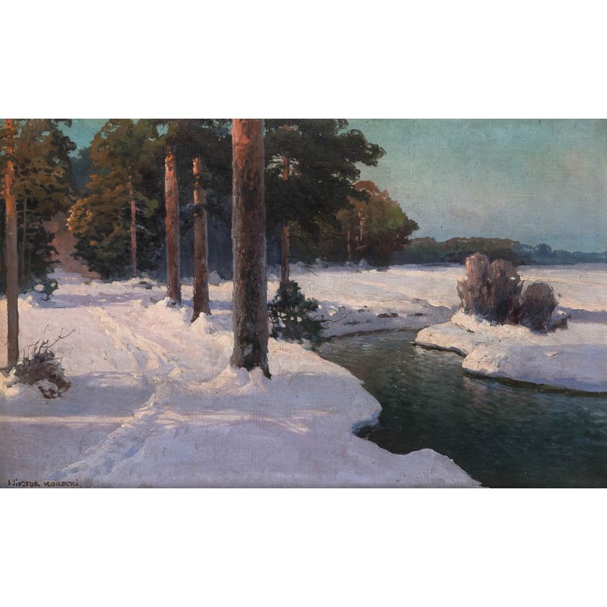 Wiktor Korecki | Strumyk zimą, przed 1945 r.
