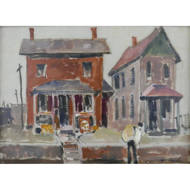David McCosh ''Old Houses'' 1930's Oil