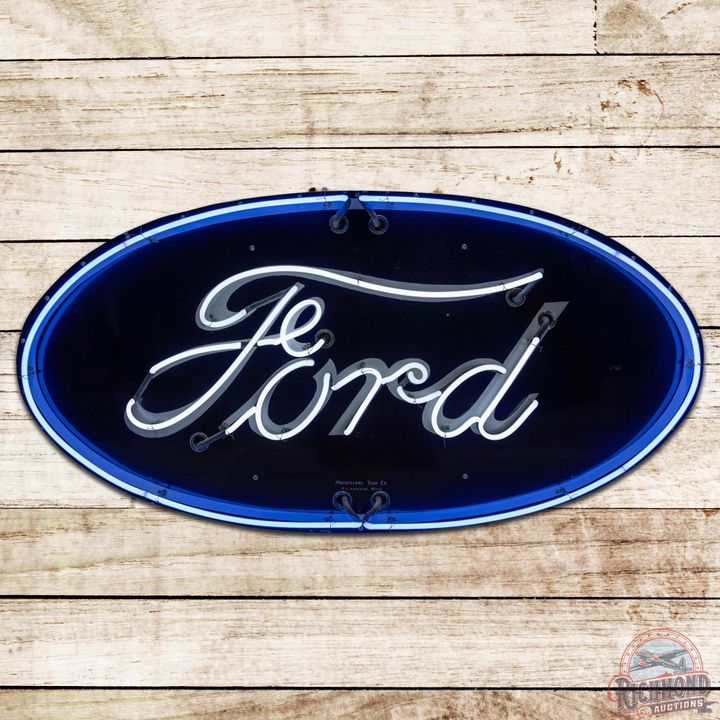 Ford Automobiles 6' SS Porcelain Neon Sign