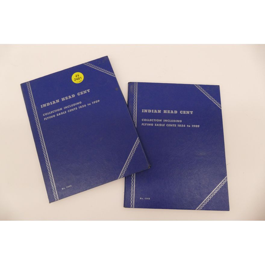 2pc US Indian Head Cent Blue Books- 62pc