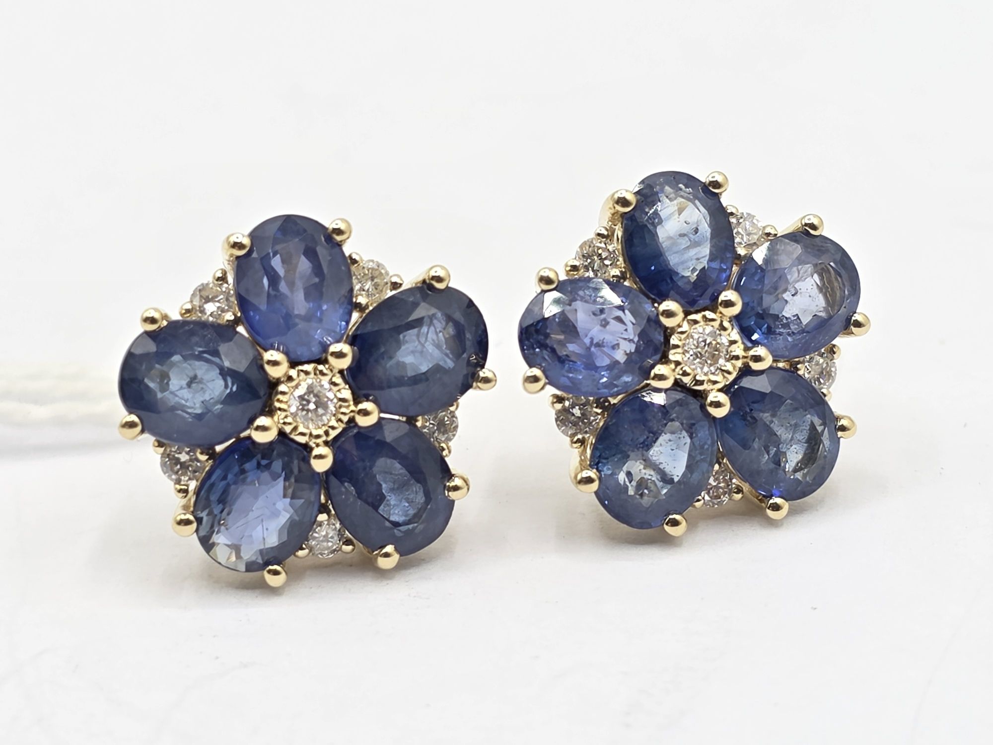9ct Gold And Sapphire Earrings