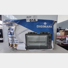 DIGIMARK 28 LITRE ELECTRIC OVEN WITH 2 SOLID HOT PLATES - DIGIMARK