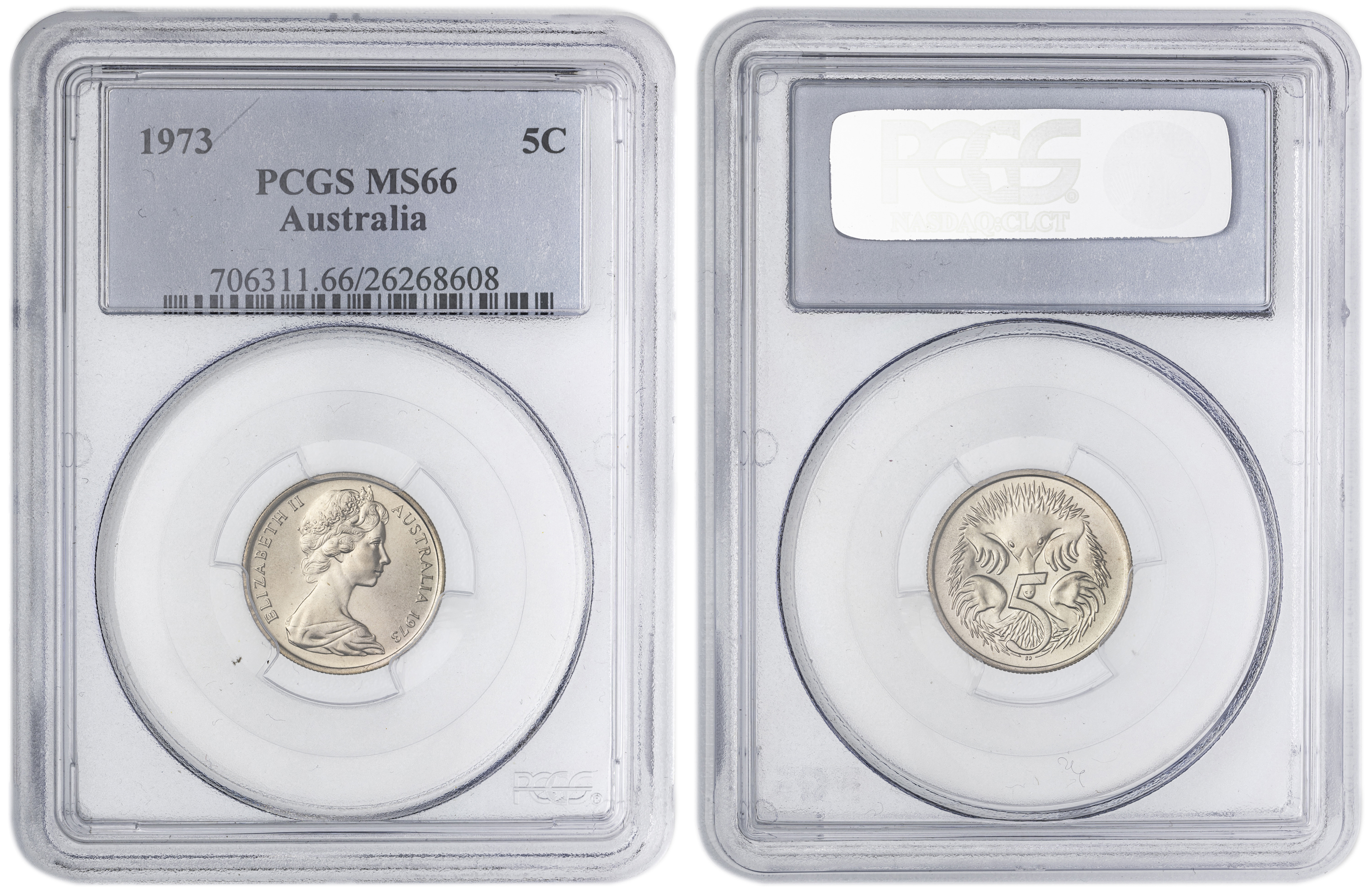 Five Cent, 1973, PCGS MS66