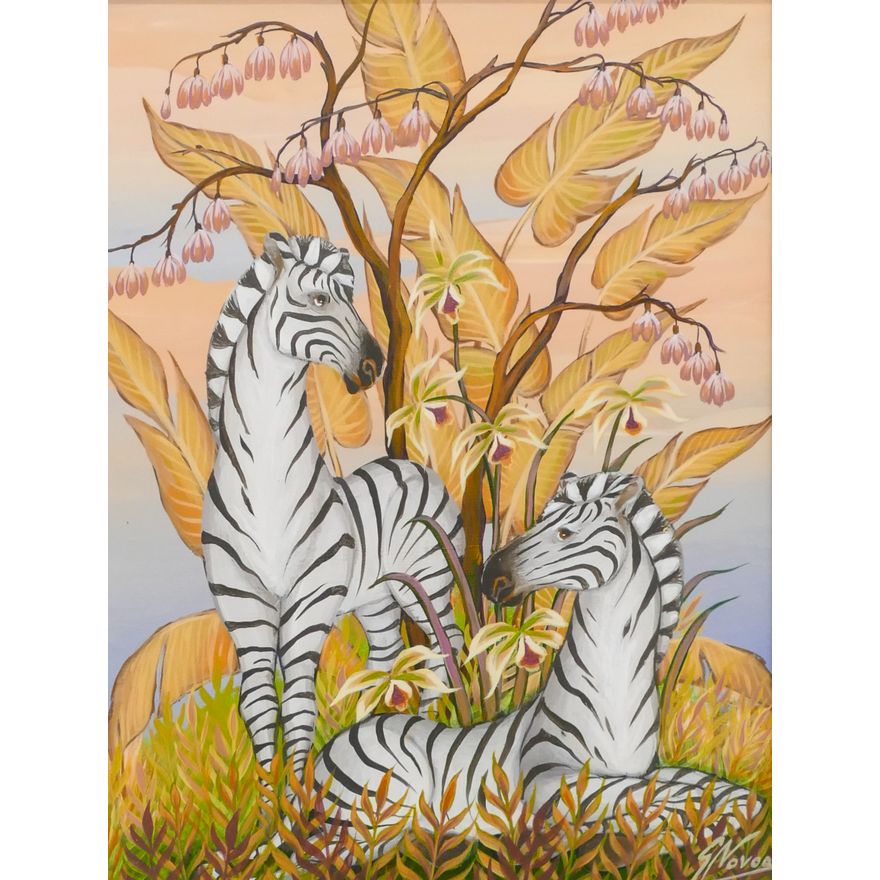 Gustavo Novoa ''Zebra Couple'' Acrylic