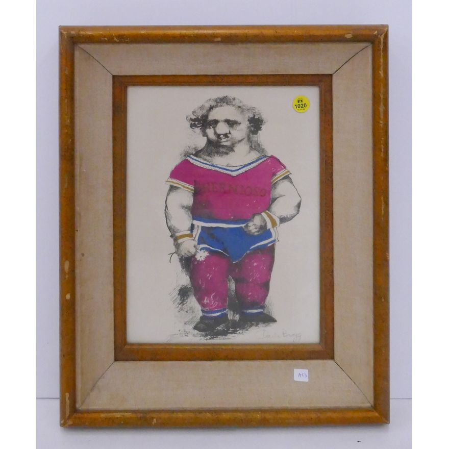 Charles Bragg 'Hernioso' S/N Lithograph Framed- 17x14''