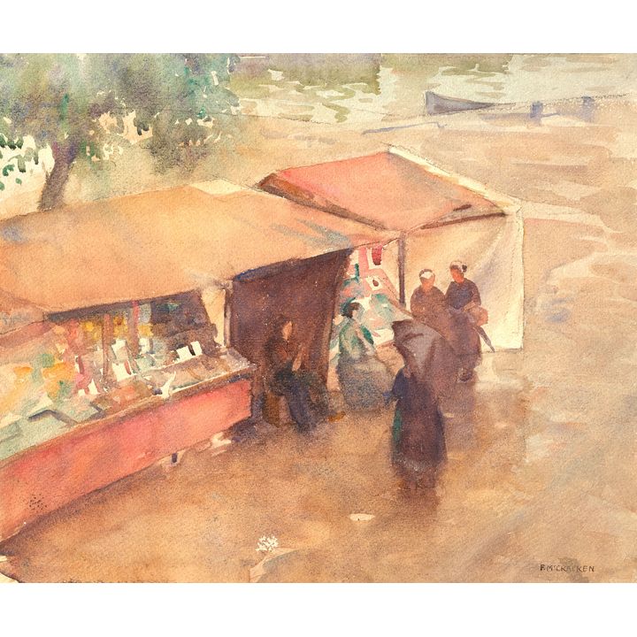 Francis McCracken 'Stalls on the Banks of the Seine'